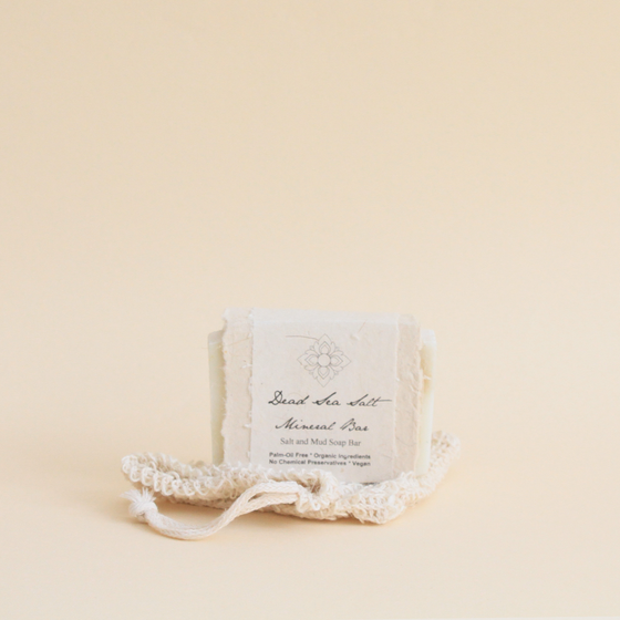 Dead Sea Salt Organic Bar + Bag
