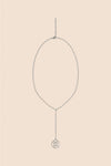 Emblem Drop Necklace - Silver