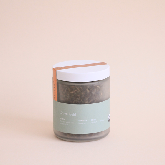 Green Gold Tea Jar